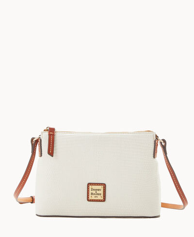 Embossed Lizard Crossbody Pouchette