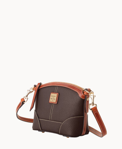 Pebble Grain Mini Domed Crossbody