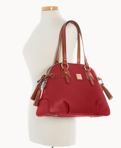 Pebble Grain Domed Satchel