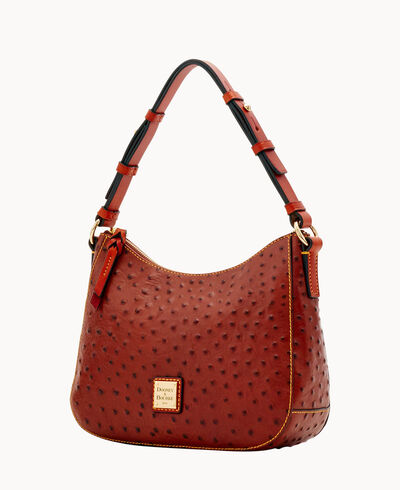 Ostrich Small Kiley Hobo