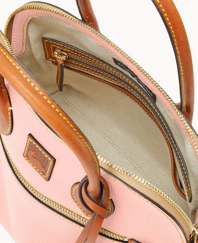 Pebble Grain Domed Satchel