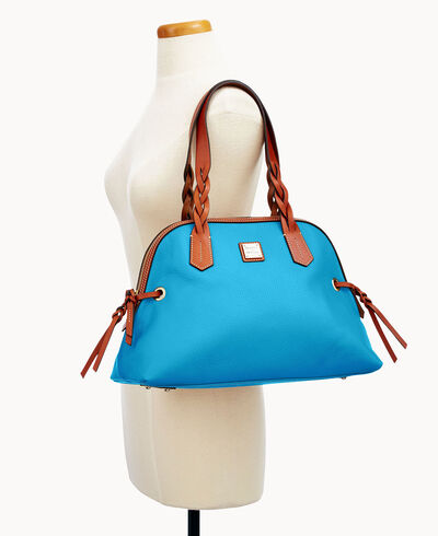 Pebble Grain Small Domed Satchel