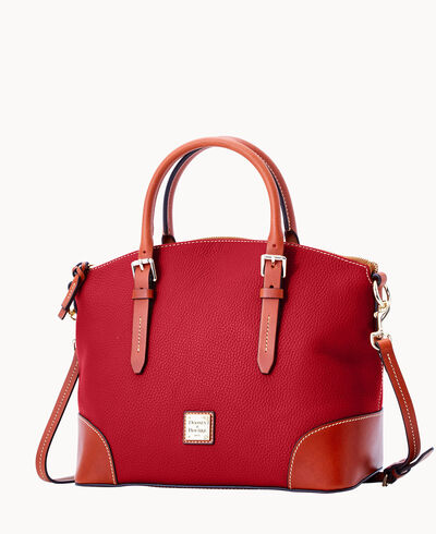 Pebble Grain Domed Satchel