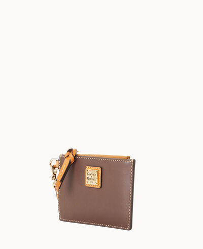 Wexford Leather Zip Top Card Case Wristlet