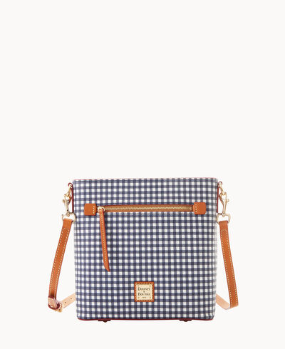 Gingham Zip Crossbody