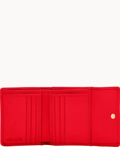 Pebble Grain Small Flap Credit Card Wallet