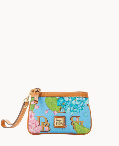 Hydrangea Monogram Medium Wristlet