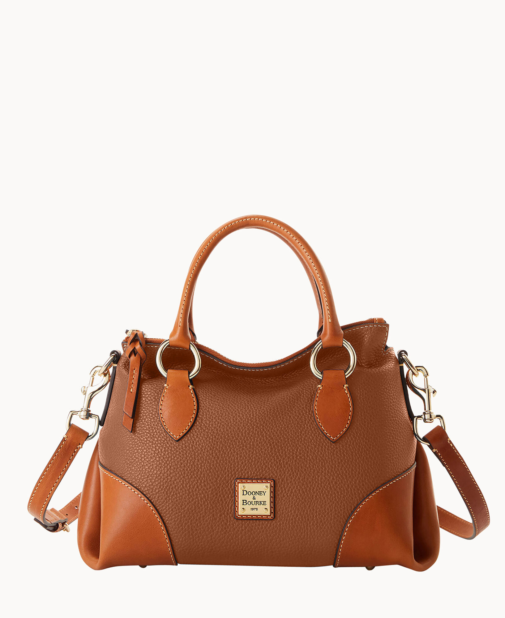 Dooney Bourke Women s Pebble with Florentine Trim Satchel 30 Bag in Taupe