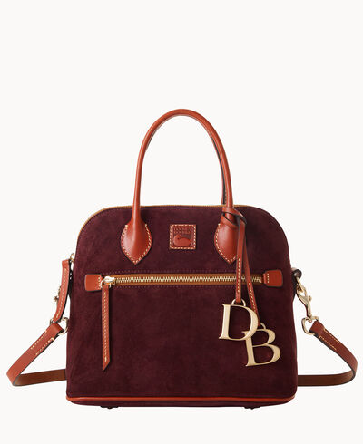Suede Domed Satchel