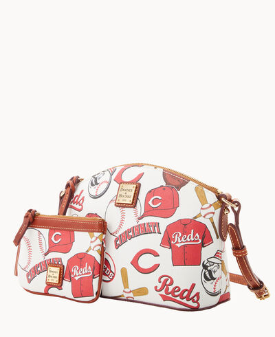 MLB Reds Suki Crossbody Med Wristlet