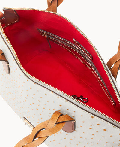 Ostrich Celeste Satchel