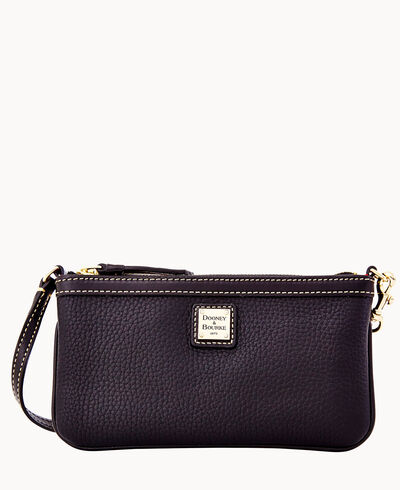 Pebble Grain Large Slim Wristlet