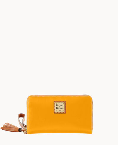 Wexford Leather Zip Around Wristlet