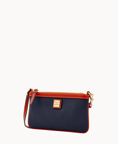 Pebble Grain Large Slim Wristlet