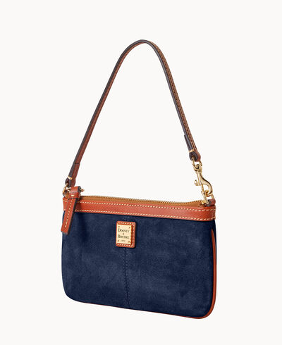 Suede Large Slim Wristlet