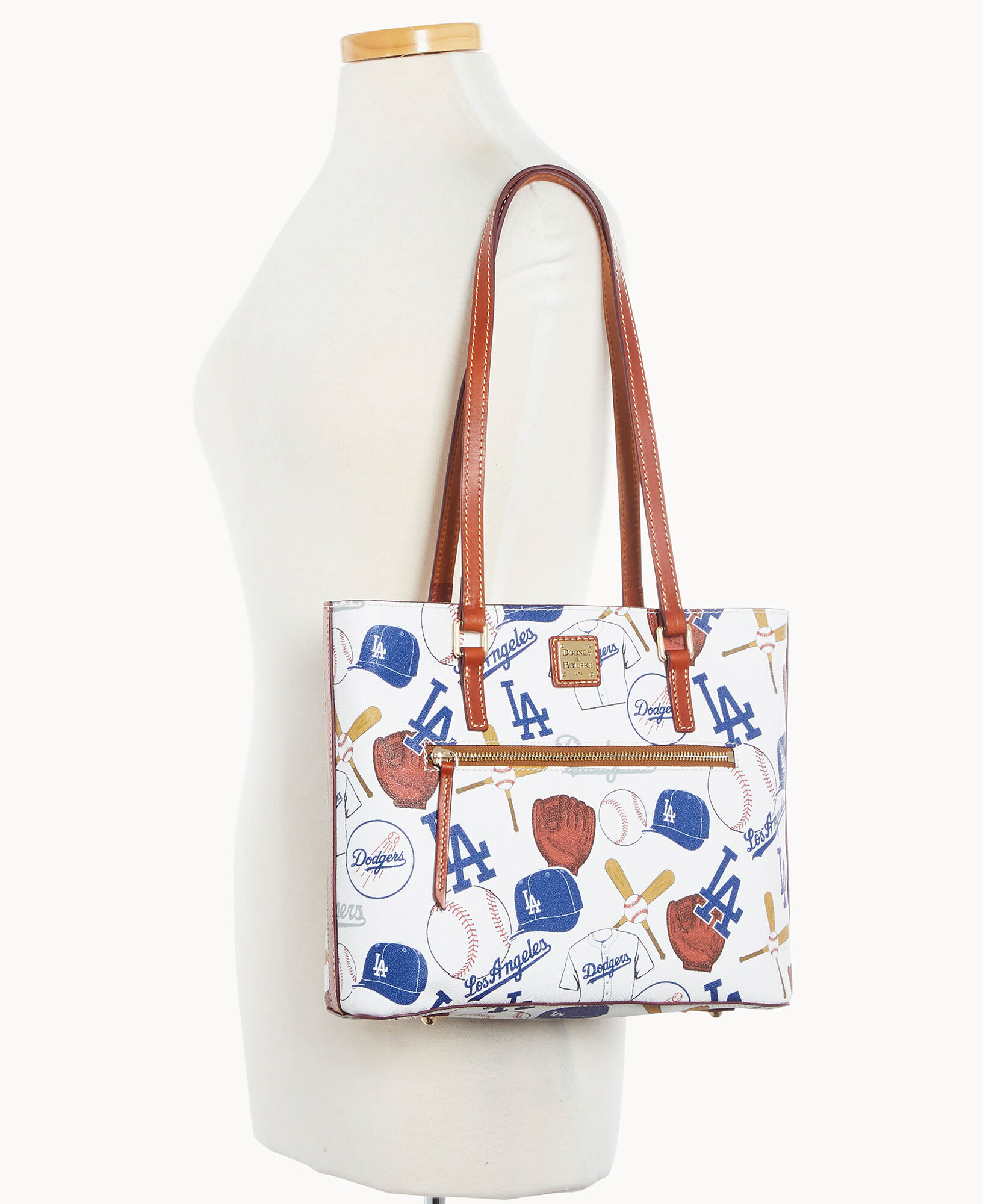 Dooney & Bourke Los Angeles Dodgers Signature Large Zip Tote Bag