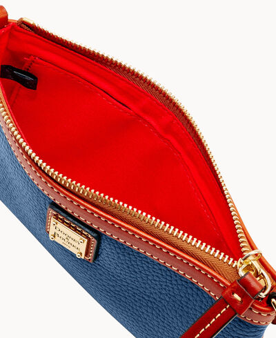 Pebble Grain Large Slim Wristlet