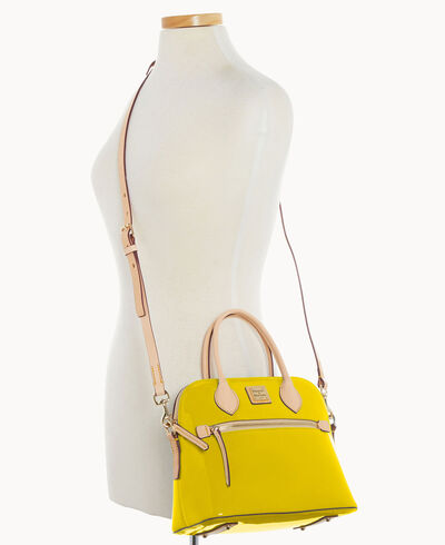 Patent Domed Satchel