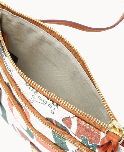 Collegiate University of Miami North South Triple Zip Crossbody