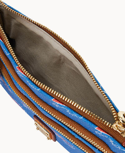 NFL Bills Triple Zip Wristlet