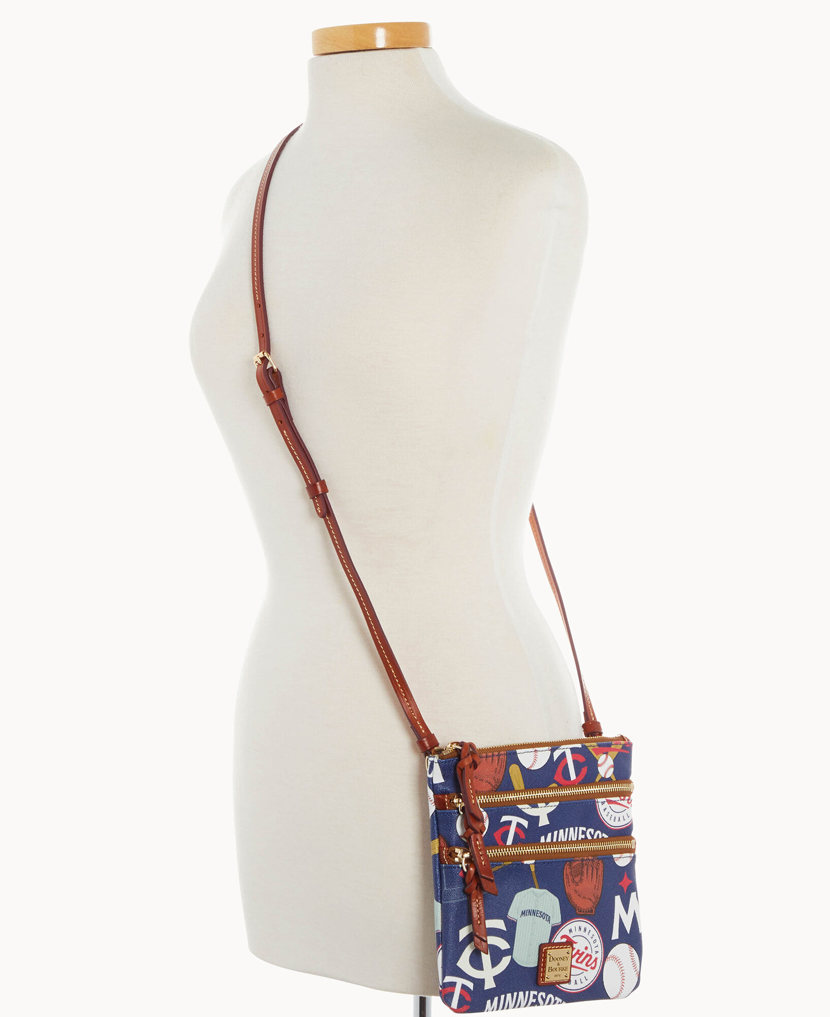 Dooney and bourke nylon north south triple zip best sale