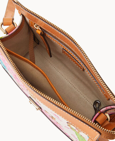 Hydrangea Monogram Zip Crossbody