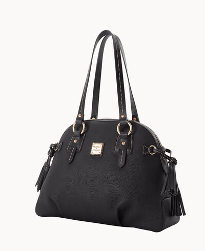 Pebble Grain Domed Satchel