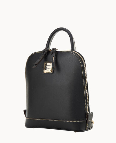 Saffiano Small Zip Pod Backpack