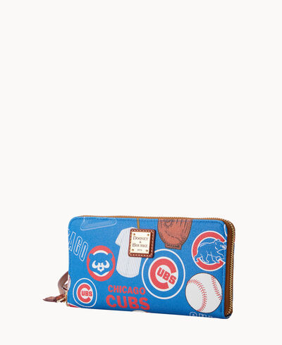 MLB Cubs Large Zip Around Wristlet