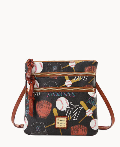 MLB Marlins North South Triple Zip Crossbody