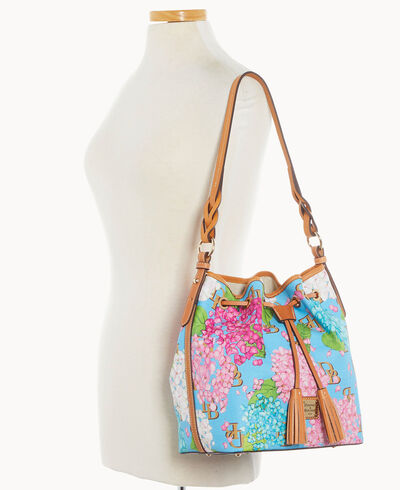Hydrangea Monogram Tasha Drawstring