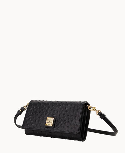 Ostrich Daphne Crossbody Wallet