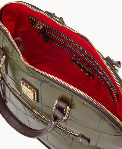 Denison Domed Zip Satchel