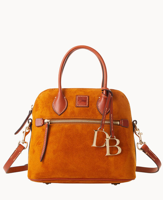 Suede Domed Satchel
