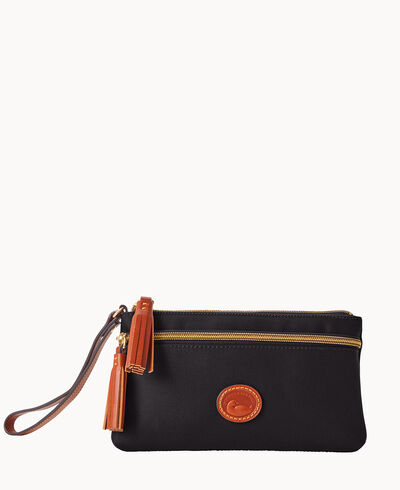 Nylon Double Zip Wristlet