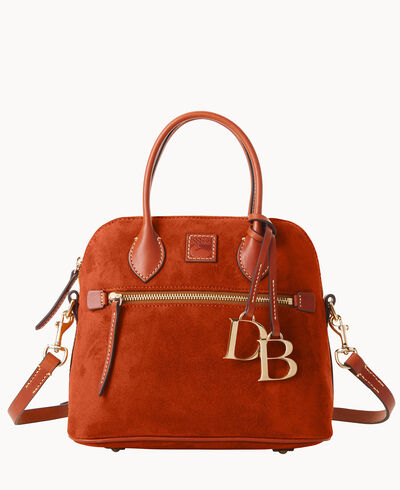 Suede Domed Satchel