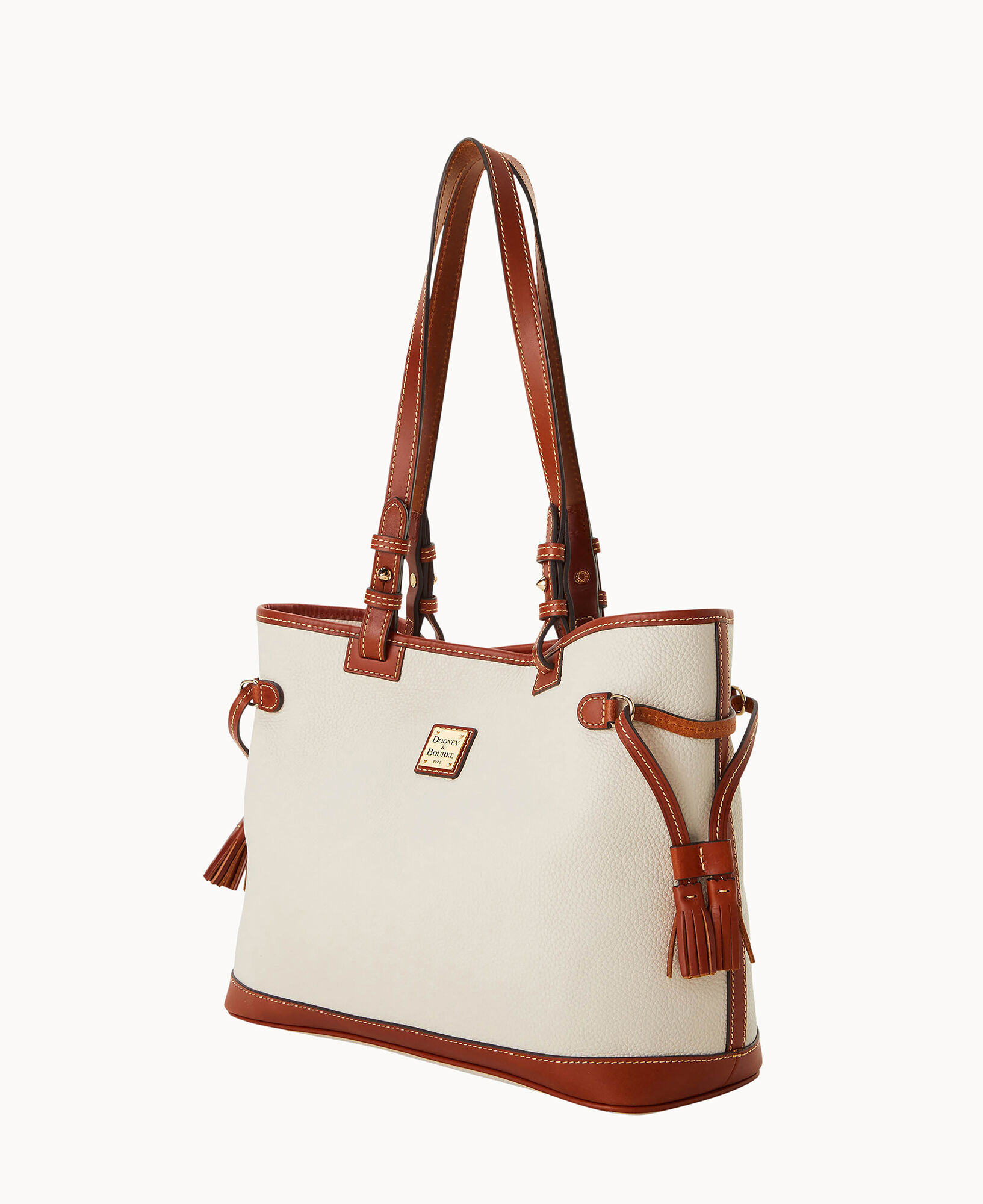 Dooney and bourke double strap tassel bag discount