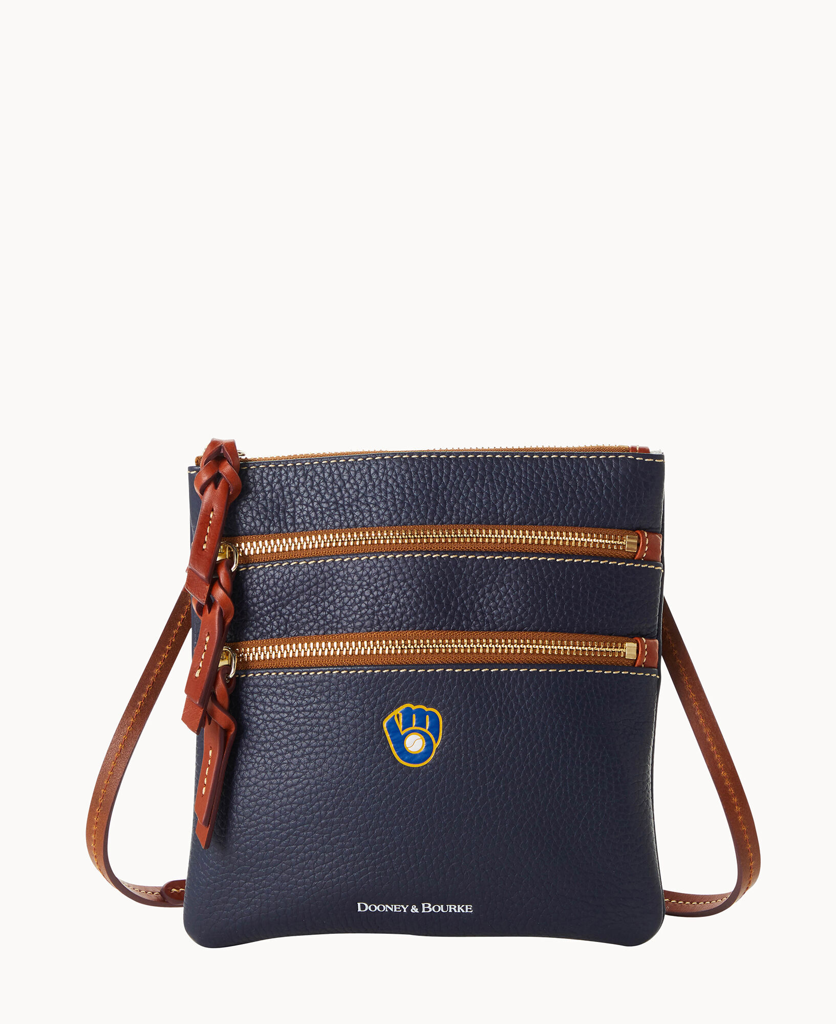 Dooney Bourke MLB Brewers N S Triple Zip Crossbody