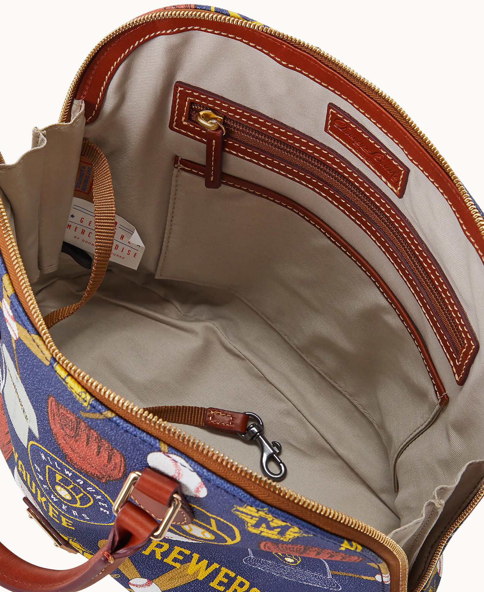 Dooney Bourke MLB Brewers Zip Zip Satchel
