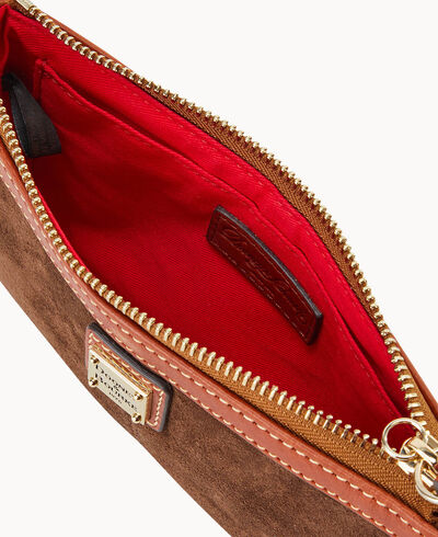 Suede Large Slim Wristlet