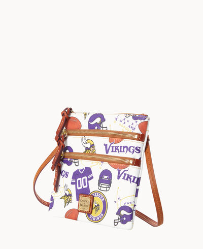 NFL Vikings North South Triple Zip Crossbody