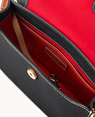 Pebble Grain East West Flap Crossbody