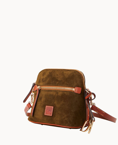 Suede Domed Crossbody