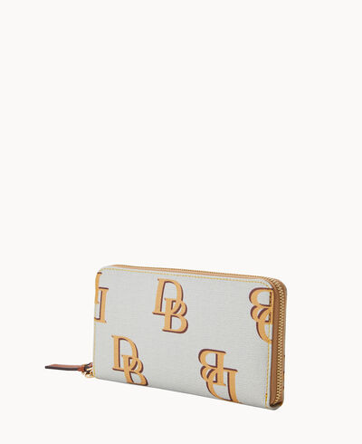 Monogram Large Zip Around Wristlet