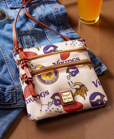 NFL Vikings N S Triple Zip Crossbody