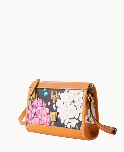 Hydrangea Monogram Zip Crossbody