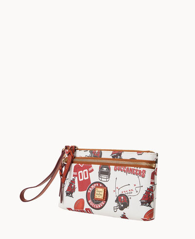 NFL Buccaneers Double Zip Wristlet