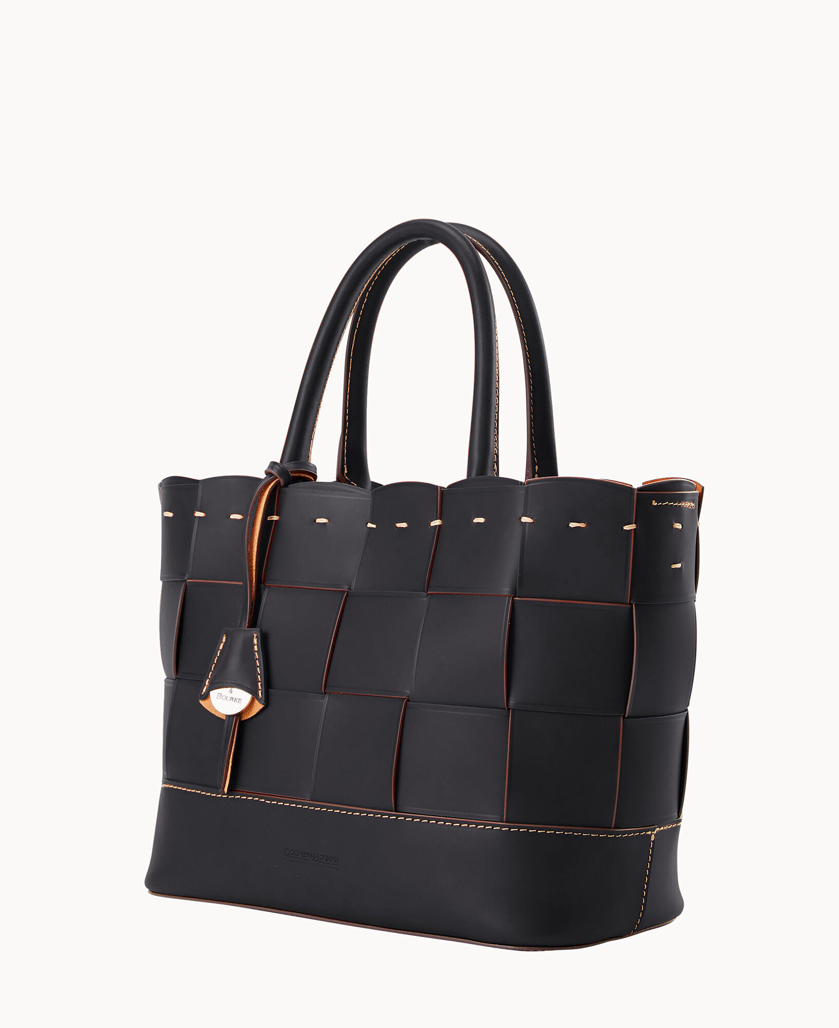 Dooney & Bourke Ostrich Large Logo Lock Tote