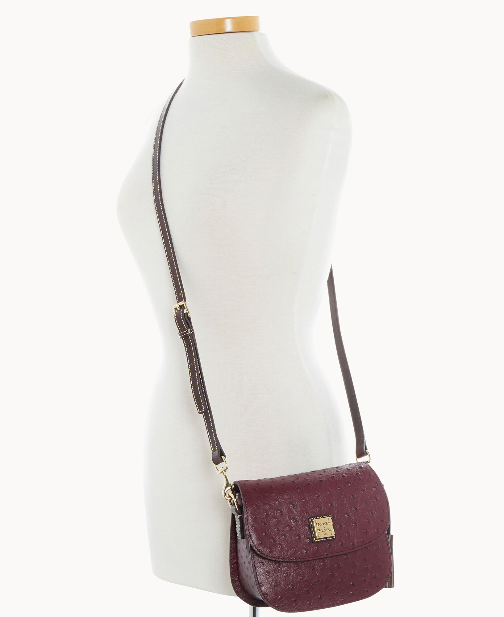 Dooney & Bourke Handbag, Ostrich Crossbody Drawstring