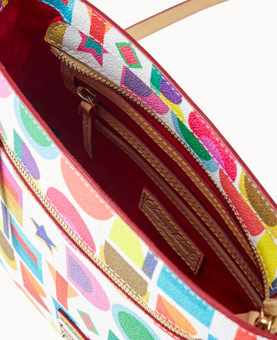 Art Deco Zip Crossbody